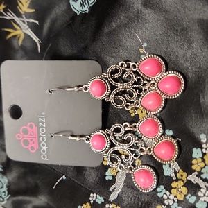 Paparazzi Pink & Silver Earrings